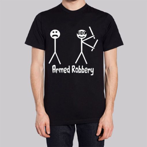 Funny Stick Figure Armed Robbery Hoodie