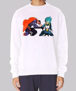 Funny Superman vs Vegeta Arm Wrestling Hoodie