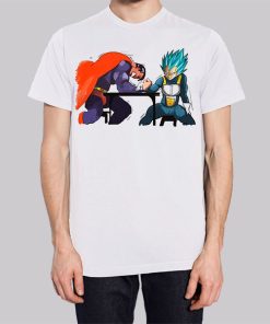 Funny Superman vs Vegeta Arm Wrestling Hoodie 2 Funny Superman vs Vegeta Arm Wrestling Hoodie 3