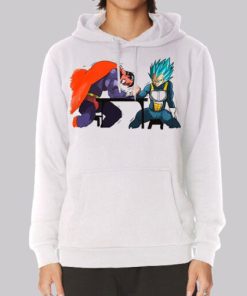 Funny Superman vs Vegeta Arm Wrestling Hoodie 3 Funny Superman vs Vegeta Arm Wrestling Hoodie 4