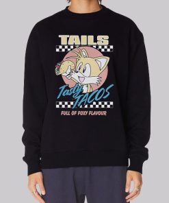 Funny Taste Tacos and Tails Graphic Hoodie
