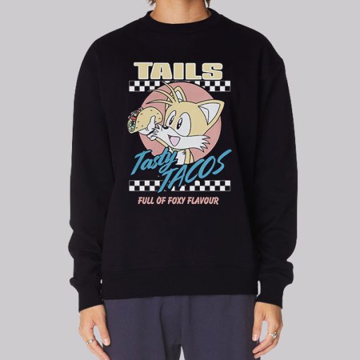 Funny Taste Tacos and Tails Graphic Hoodie