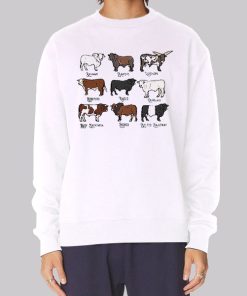 Funny Various Types Cow Print Hoodie
