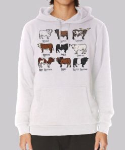 Funny Various Types Cow Print Hoodie 4