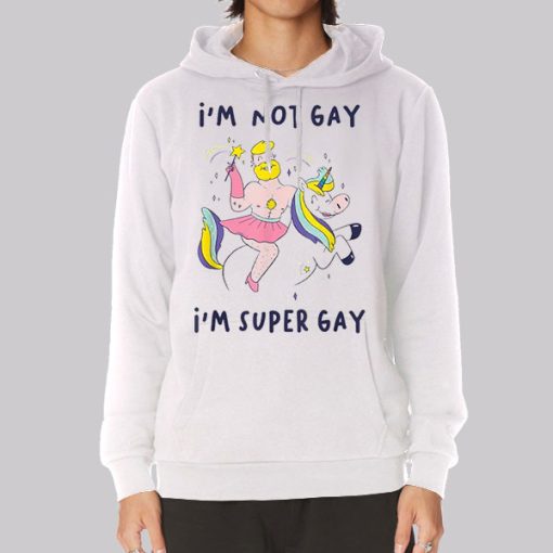 Funny Vintage Im Not Gay Hoodie