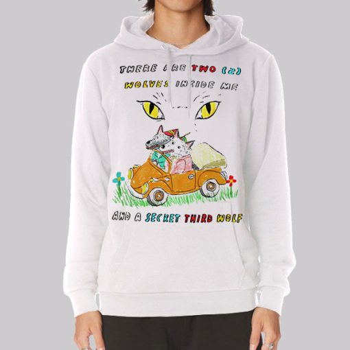 Funny Vintage the Wolf Inside Me Hoodie