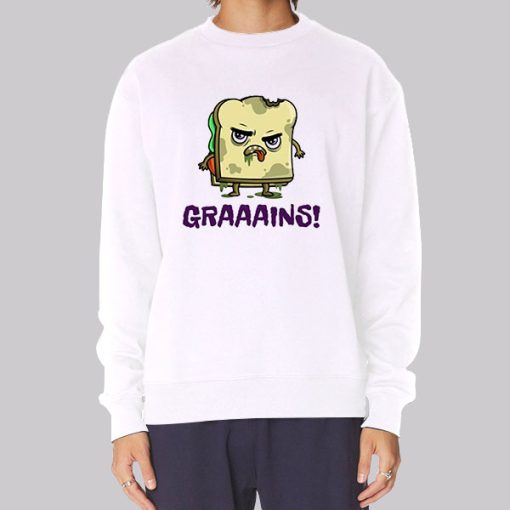 Funny Zombie Sandwich Grain Puns Hoodie