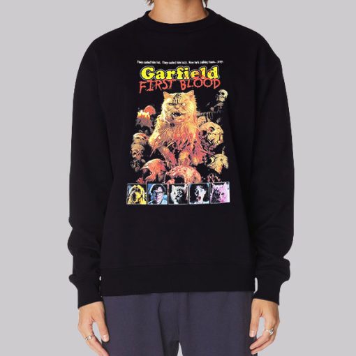 Garfield First Blood Are Cats Cannibalistic Hoodie