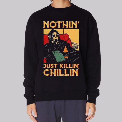 Ghostface Chillin Killin Vintage Hoodie