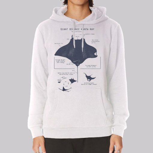 Giant Oceanic Manta Ray Anatomy Funny Hoodie