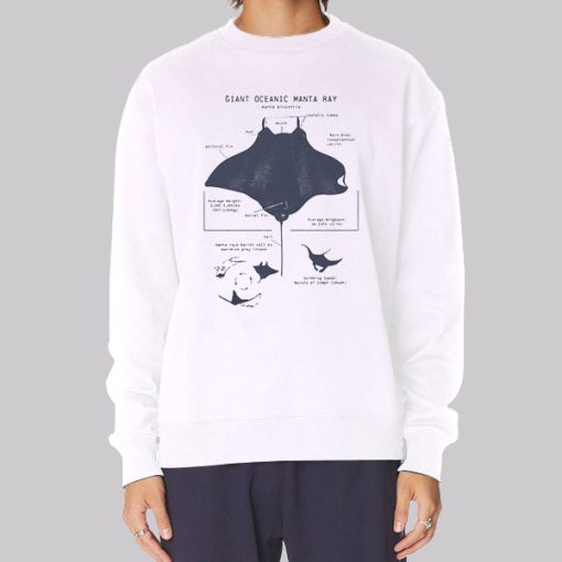 Giant Oceanic Manta Ray Anatomy Funny Hoodie