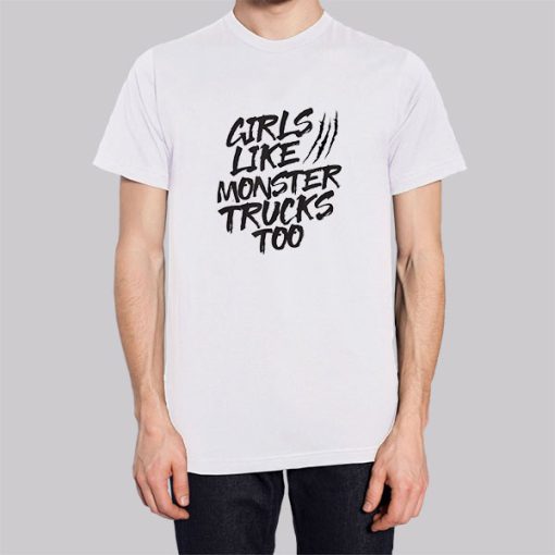 Girls like Monster Truks Too Grave Digger Hoodie