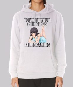 Go Work Your Cringe 9 5 Anime Hoodie 4