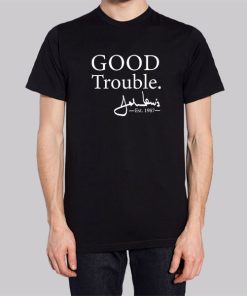 Good Trouble John Lewis Signature Est 1987 Hoodie 3