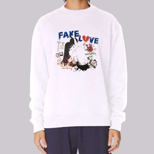 Graphic Anime Flare Fake Love Hoodie