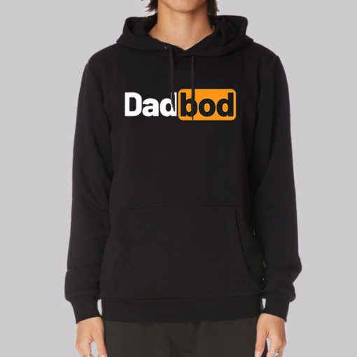 Graphic Black Dad Bod Hoodie