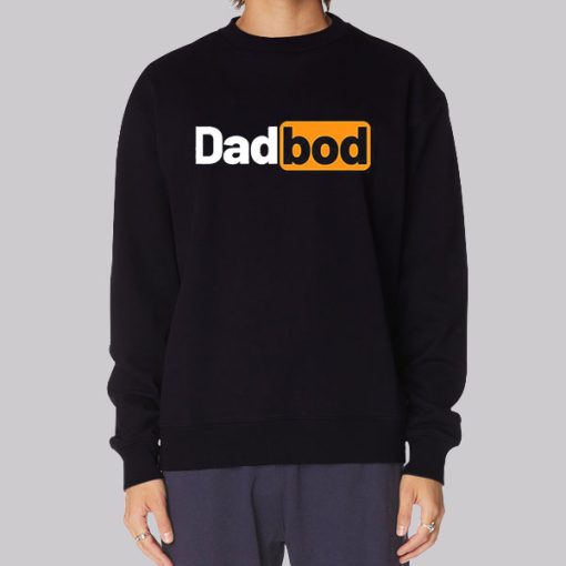 Graphic Black Dad Bod Hoodie