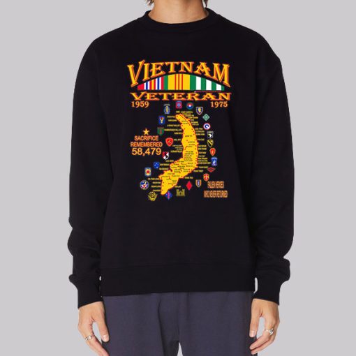 Graphic Maps Veteran Vietnam Hoodie