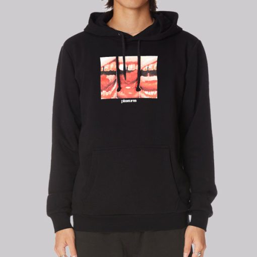 Graphic Mouth off Pleasures Hoodie