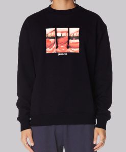 Graphic Mouth off Pleasures Hoodie