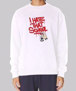 Graphic Text I Hate School Hoodie