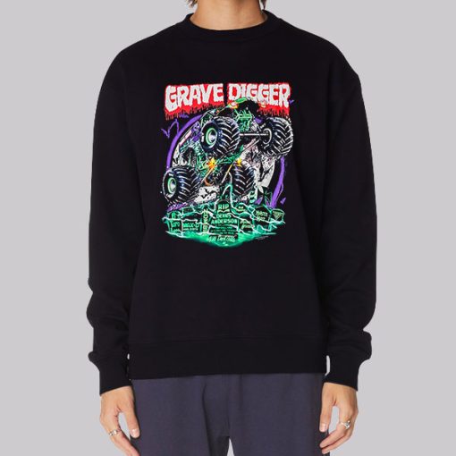 Graveyard Monster Truck Grave Digger Hoodie