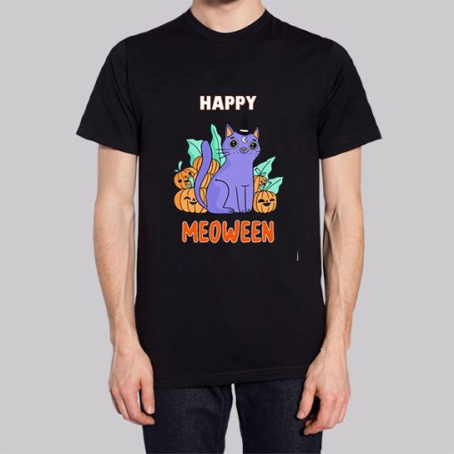 Happy Meoween Purple Cat Hoodie