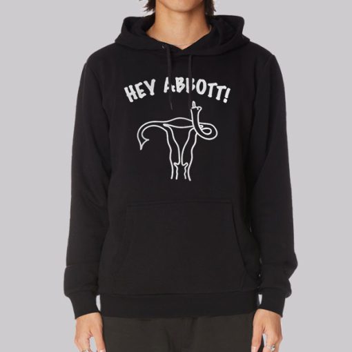 Hey Abbott Uterus Flip off Hoodie