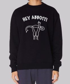 Hey Abbott Uterus Flip off Hoodie
