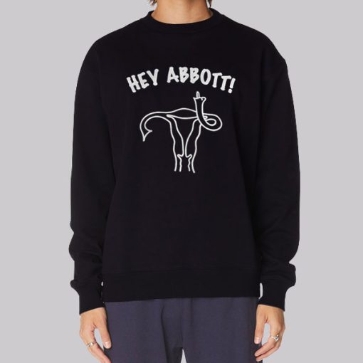 Hey Abbott Uterus Flip off Hoodie