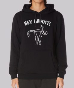 Hey Abbott Uterus Flip off Hoodie 4