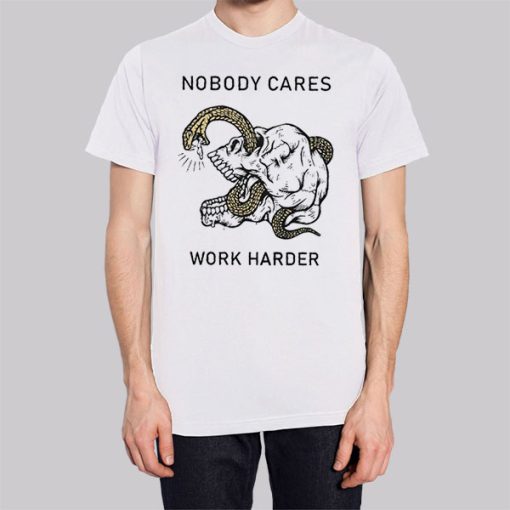 Horror Art Nobody Cares Work Harder Hoodie