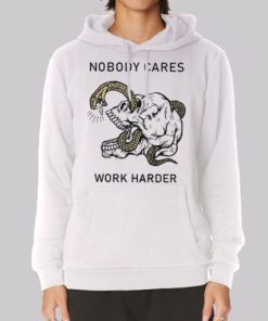 Horror Art Nobody Cares Work Harder Hoodie 4