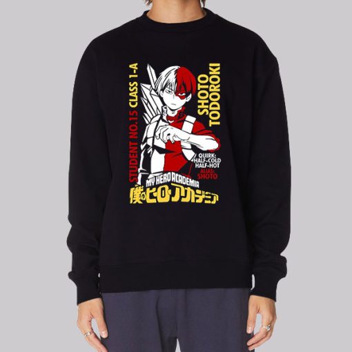 Hot Shoto Todoroki Anime Character Hoodie