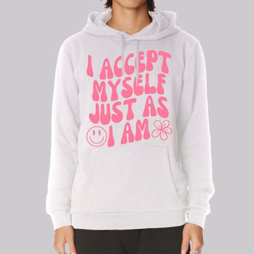 I Accept Myself Aesthetic Back Printed Hoodie