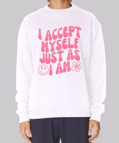 I Accept Myself Aesthetic Back Printed Hoodie