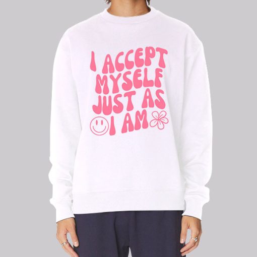 I Accept Myself Aesthetic Back Printed Hoodie