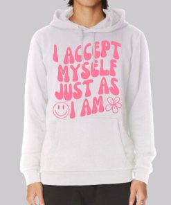 I Accept Myself Aesthetic Back Printed Hoodie 4