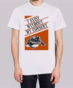 I Exist Without My Consent Frog Hoodie 3