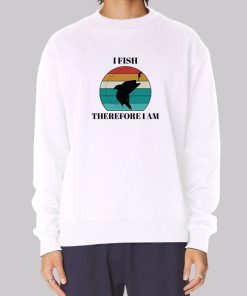 I Fish Therefore I Am Walleye Silhouette Hoodie