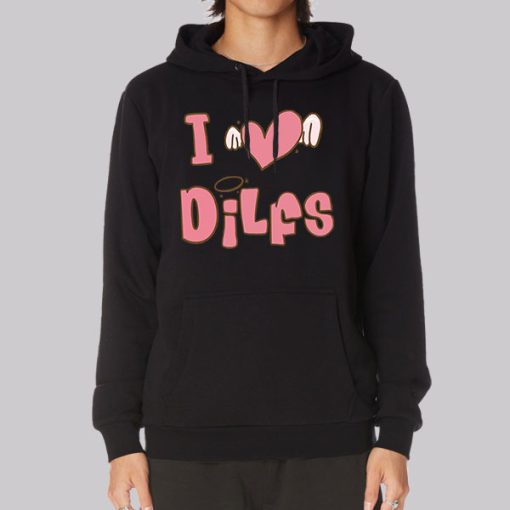 I Heart Dilfs Funny Quote Hoodie