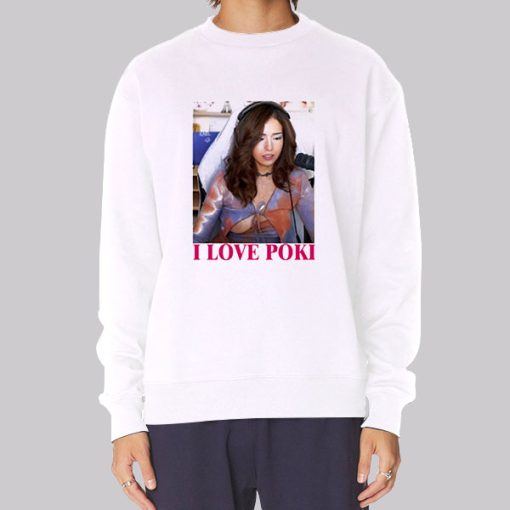 I Love Poki Pokimane Open Hoodie