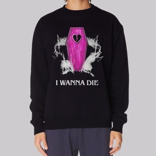 I Wanna Die Nessa Barrett Mesh Hoodie