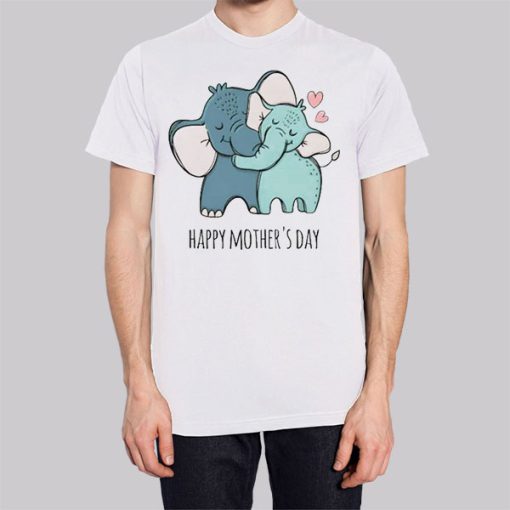 Illustration Happy Mothers Day Elephant Hoodie