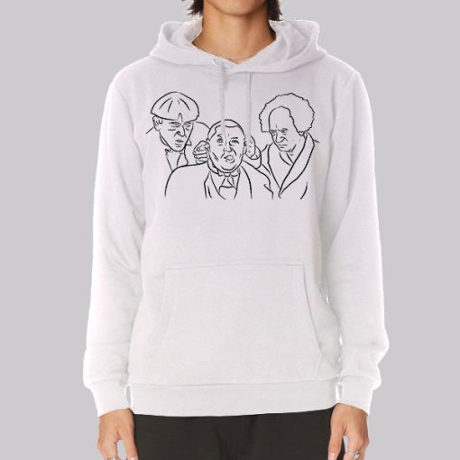 Inspired Line Art Three Stooges Hoodie