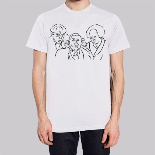 Inspired Line Art Three Stooges Hoodie