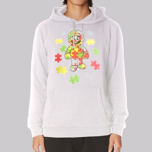 Inspired Puzzle Autism Mario Nintendo Hoodie