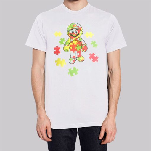 Inspired Puzzle Autism Mario Nintendo Hoodie