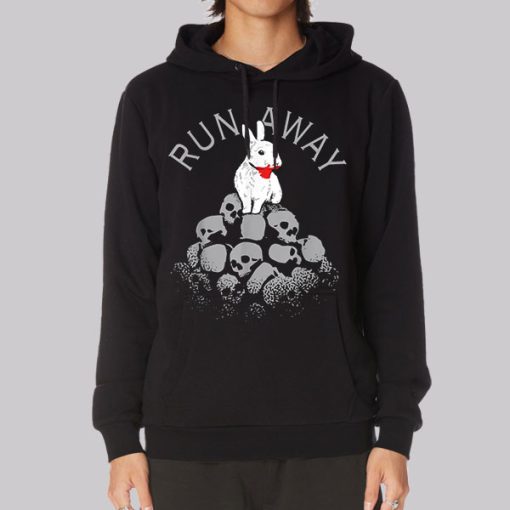 Inspired Run Away Bunny Skull Hoodie