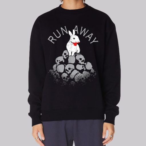 Inspired Run Away Bunny Skull Hoodie